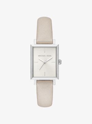 michael kors harway silver tone and leather watch|Michael Kors Harway Silver Dial Ladies Watch MK3563.